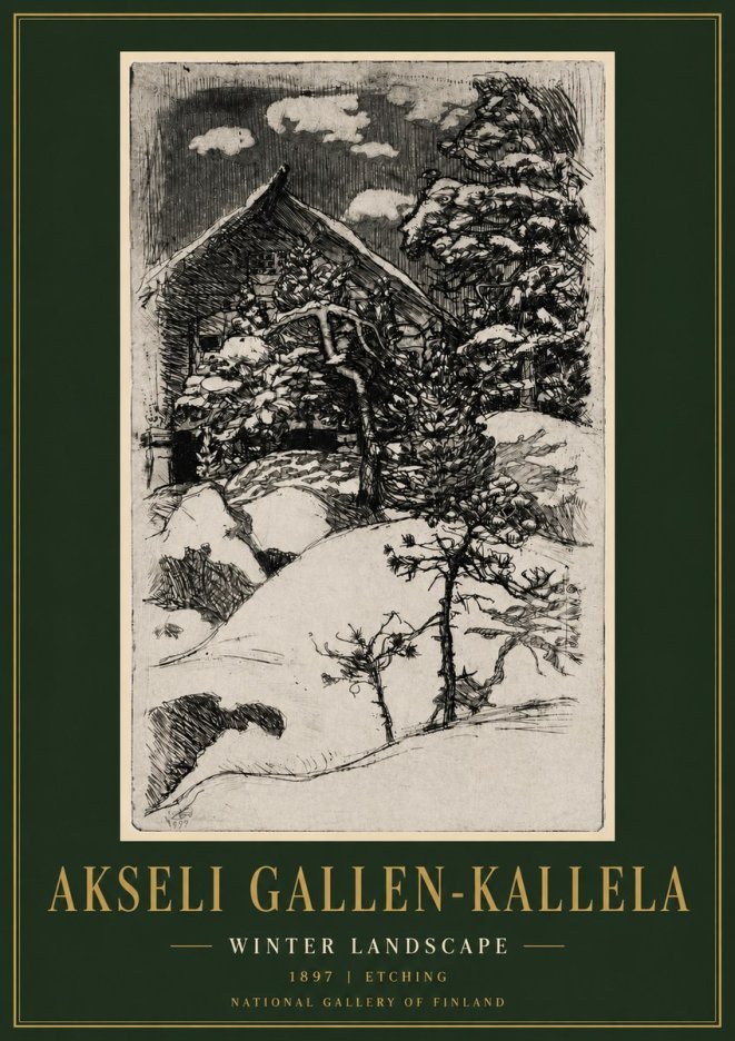 Akseli Gallen-Kallela Winter Landscape I No5 - Plakát
