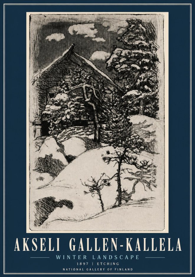 Akseli Gallen-Kallela Winter Landscape I No6 - Plakát
