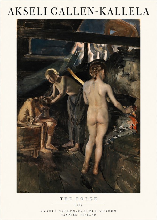 Akseli Gallen-Kallela The Forge No1 - Plakát