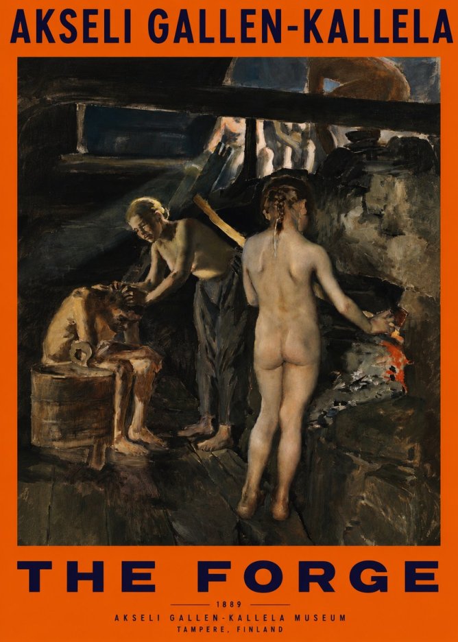 Akseli Gallen-Kallela The Forge No2 - Plakát