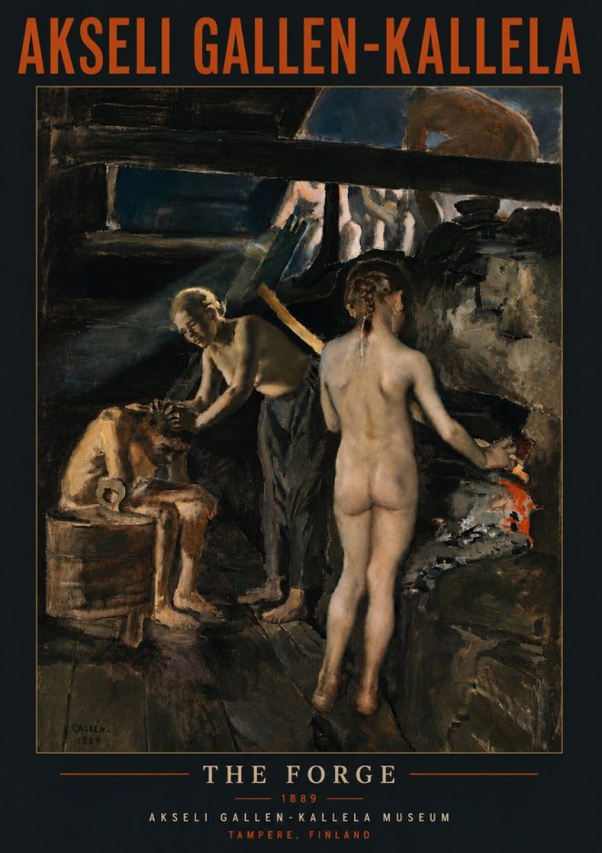 Akseli Gallen-Kallela The Forge No5 - Plakát