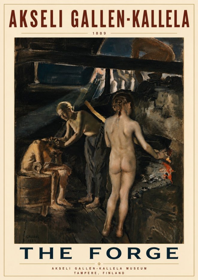 Akseli Gallen-Kallela The Forge No6 - Plakát