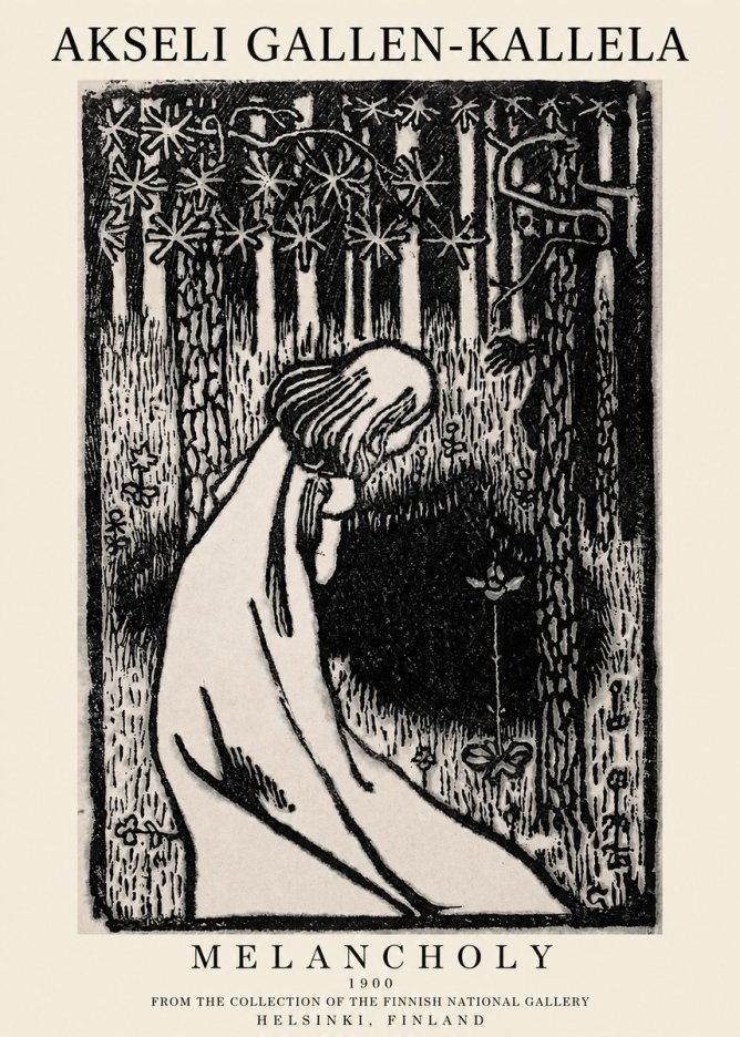 Akseli Gallen-Kallela Melancholy No1 - Plakát