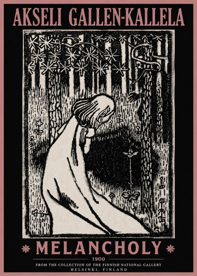 Akseli Gallen-Kallela Melancholy No4 - Plakát