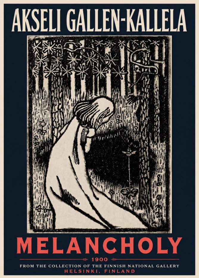 Akseli Gallen-Kallela Melancholy No6 - Plakát