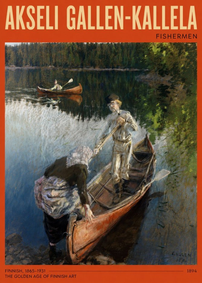 Akseli Gallen-Kallela Fishermen No2 - Plakát