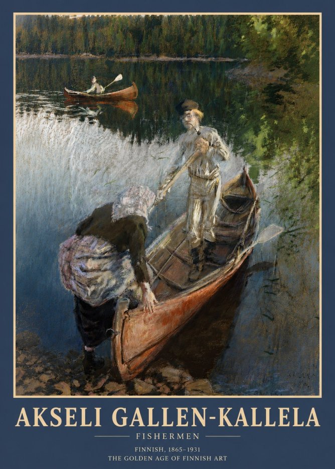 Akseli Gallen-Kallela Fishermen No3 - Plakát