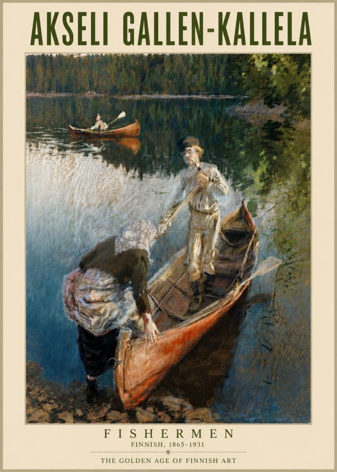Akseli Gallen-Kallela Fishermen No4 - Plakát