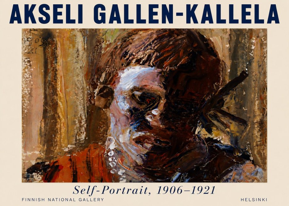 Akseli Gallen-Kallela Self-portrait, 1906-1921 No4 - Plakát