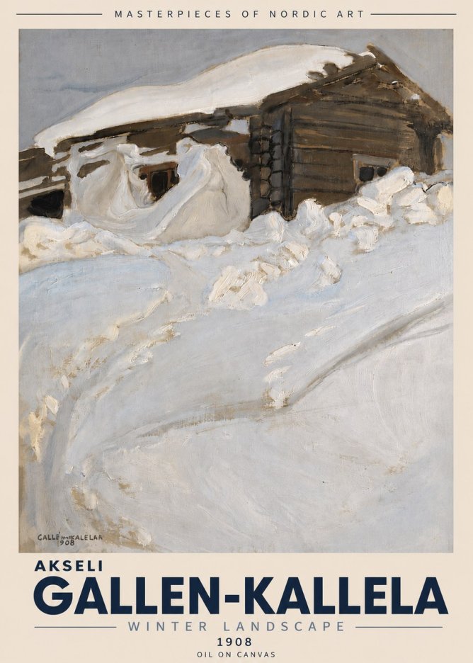 Akseli Gallen-Kallela Winter Landscape II No6 - Plakát