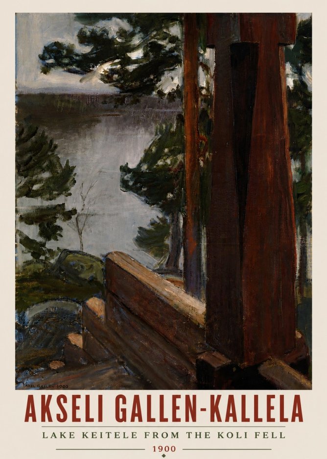 Akseli Gallen-Kallela Lake Keitele from the Koli Fell No4 - Plakát