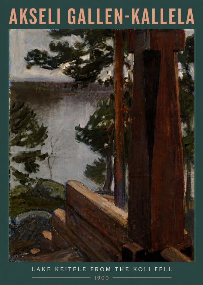 Akseli Gallen-Kallela Lake Keitele from the Koli Fell No5 - Plakát