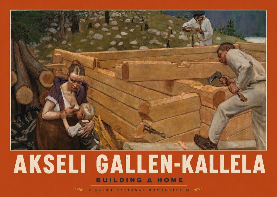 Akseli Gallen-Kallela Building a Home No2 - Plakát