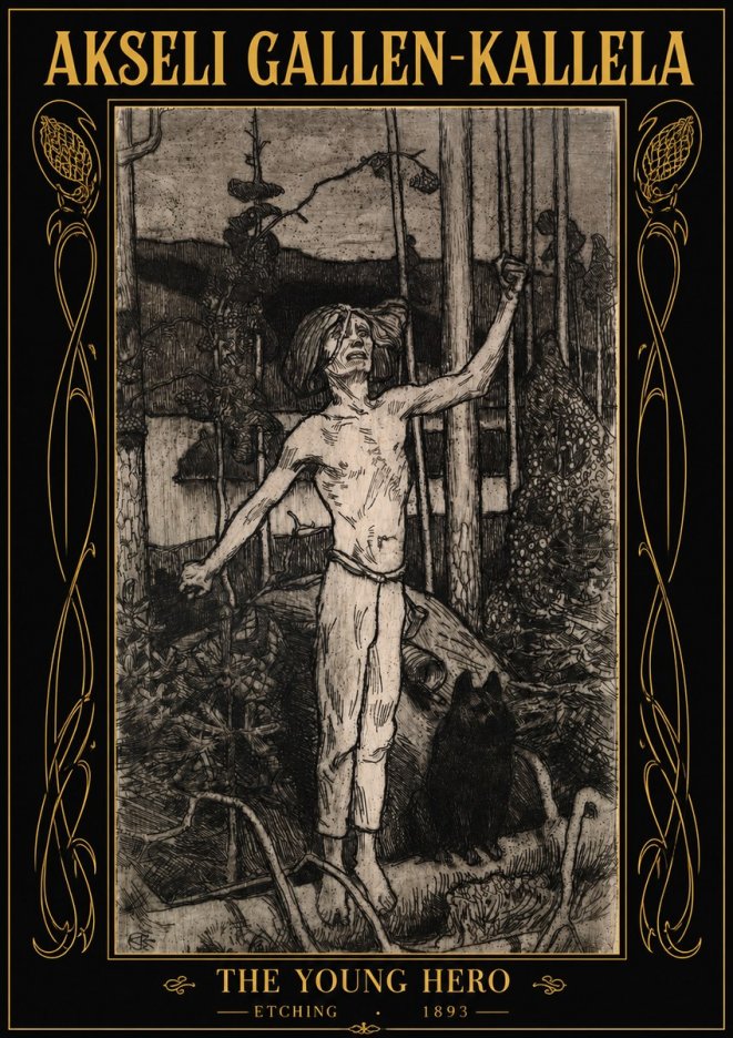 Akseli Gallen-Kallela The Young Hero No2 - Plakát