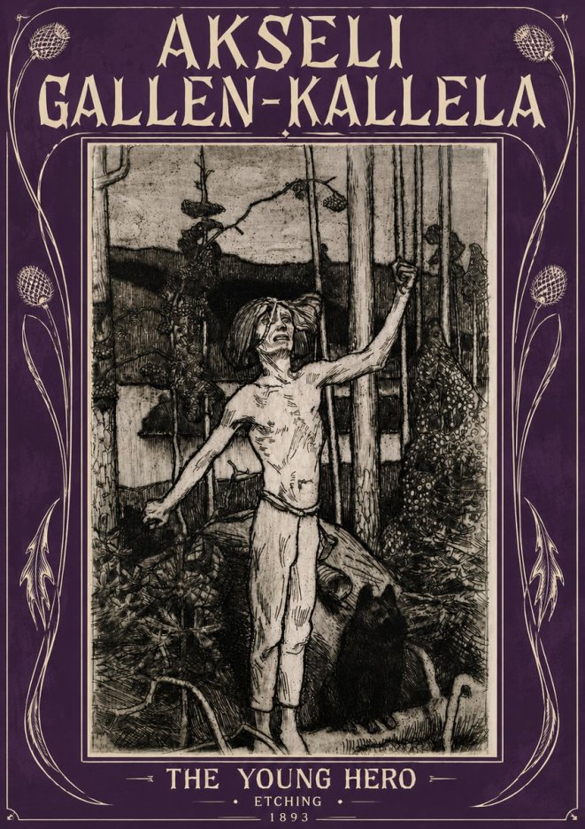Akseli Gallen-Kallela The Young Hero No5 - Plakát