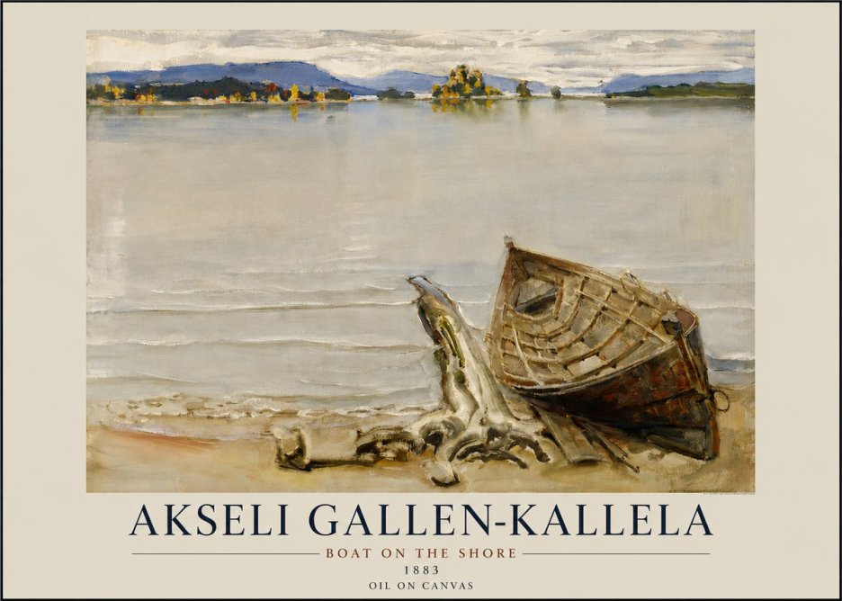 Akseli Gallen-Kallela Boat on the Shore No3 - Plakát