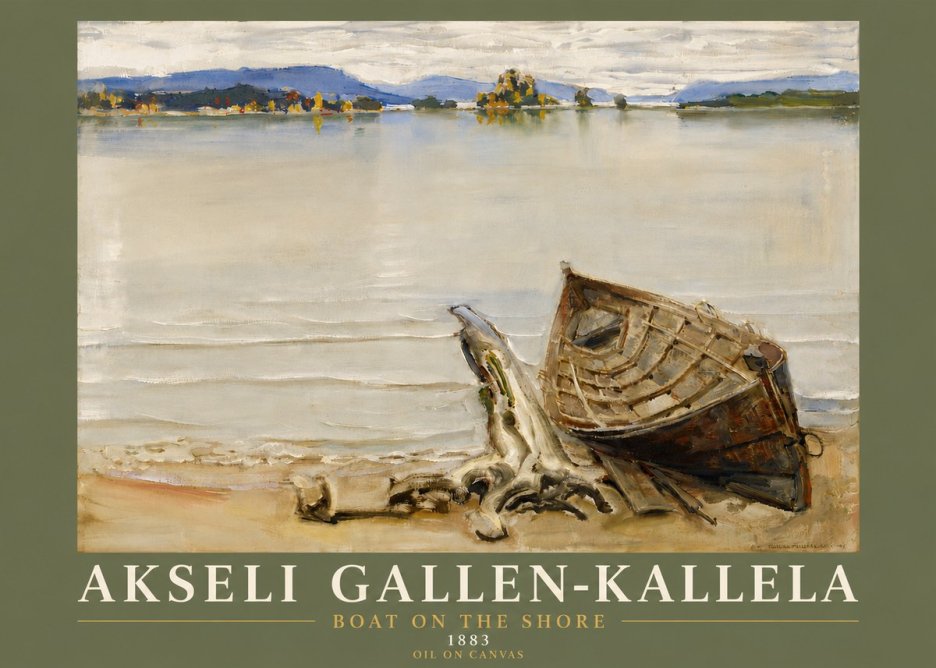 Akseli Gallen-Kallela Boat on the Shore No5 - Plakát