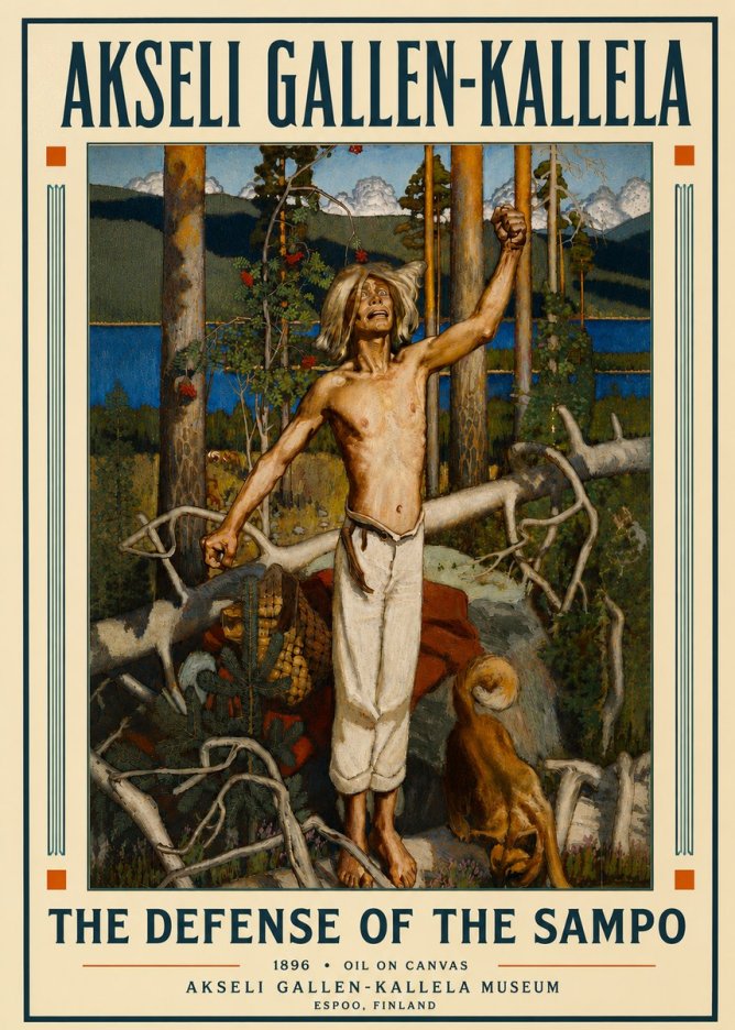 Akseli Gallen-Kallela The Defense of the Sampo No4 - Plakát