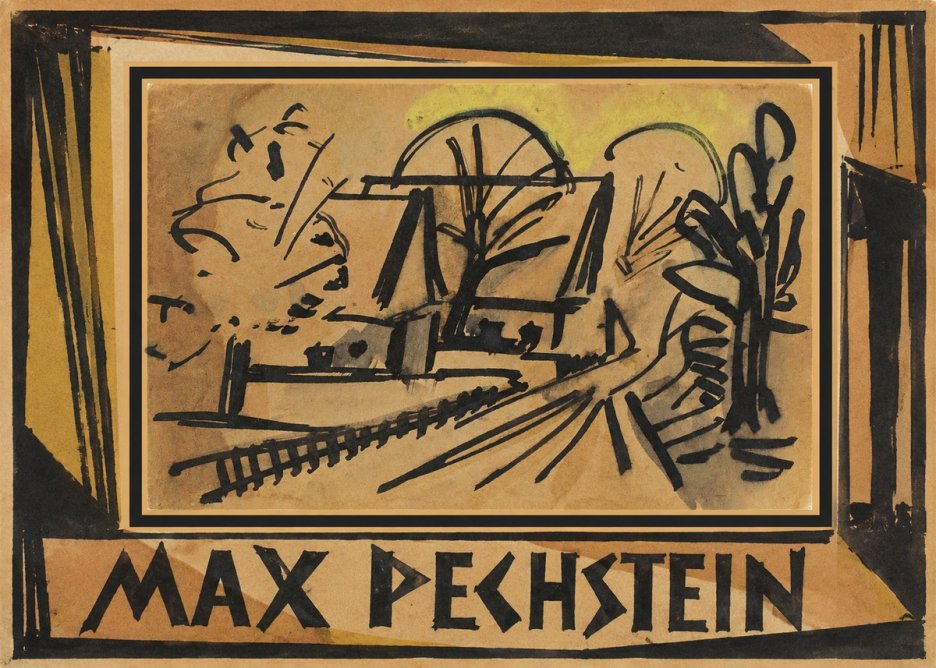 Max Pechstein Abstract Village Landscape No1 - Plakát