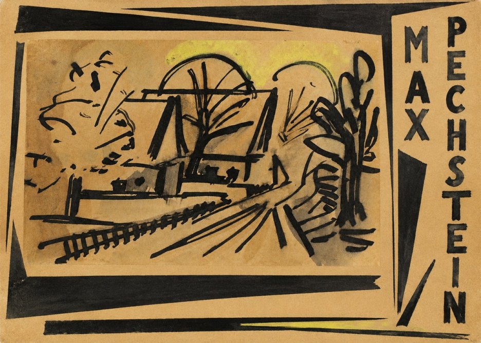 Max Pechstein Abstract Village Landscape No2 - Plakát