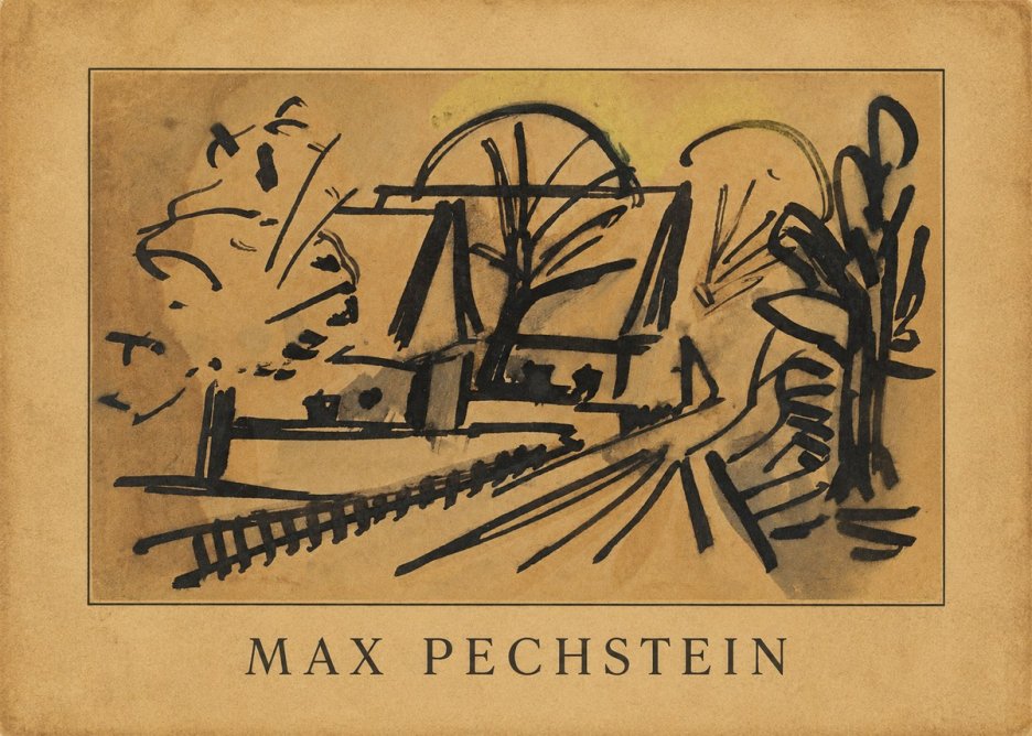 Max Pechstein Abstract Village Landscape No3 - Plakát