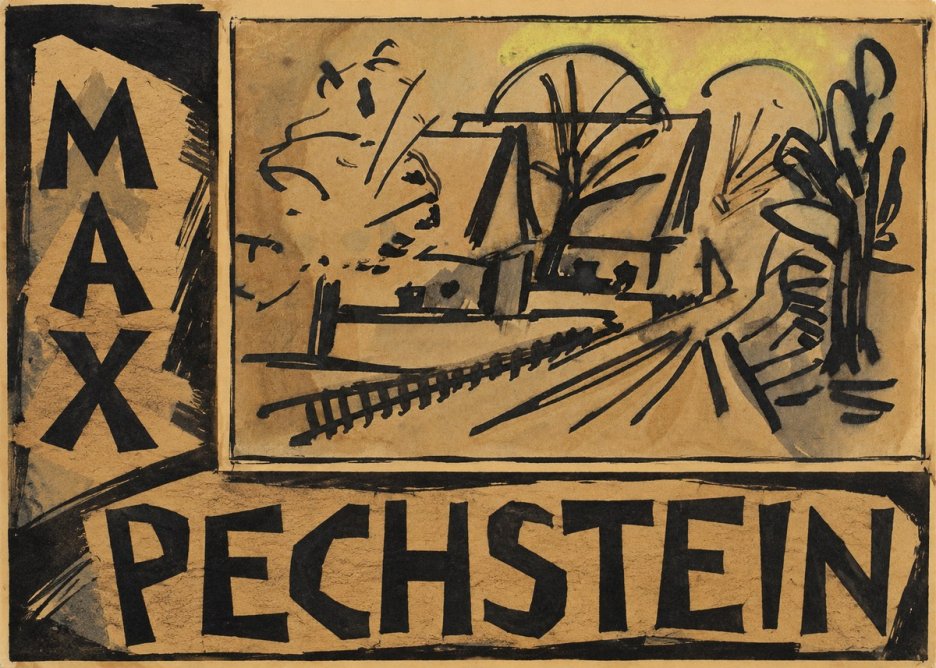 Max Pechstein Abstract Village Landscape No6 - Plakát