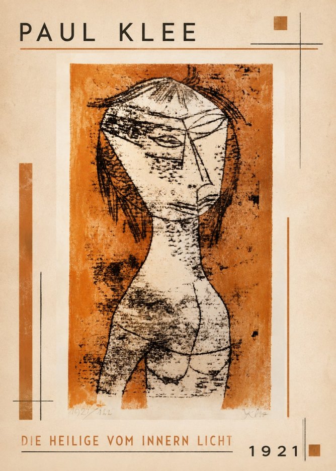 Paul Klee Die Heilige Vom Innern Licht No1 - Plakát