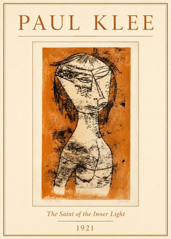 Paul Klee Die Heilige Vom Innern Licht No4 - Plakát