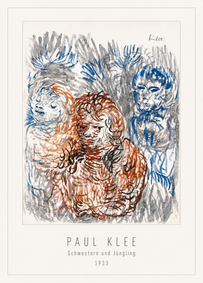 Paul Klee Schwestern Und Jüngling No2 - Plakát