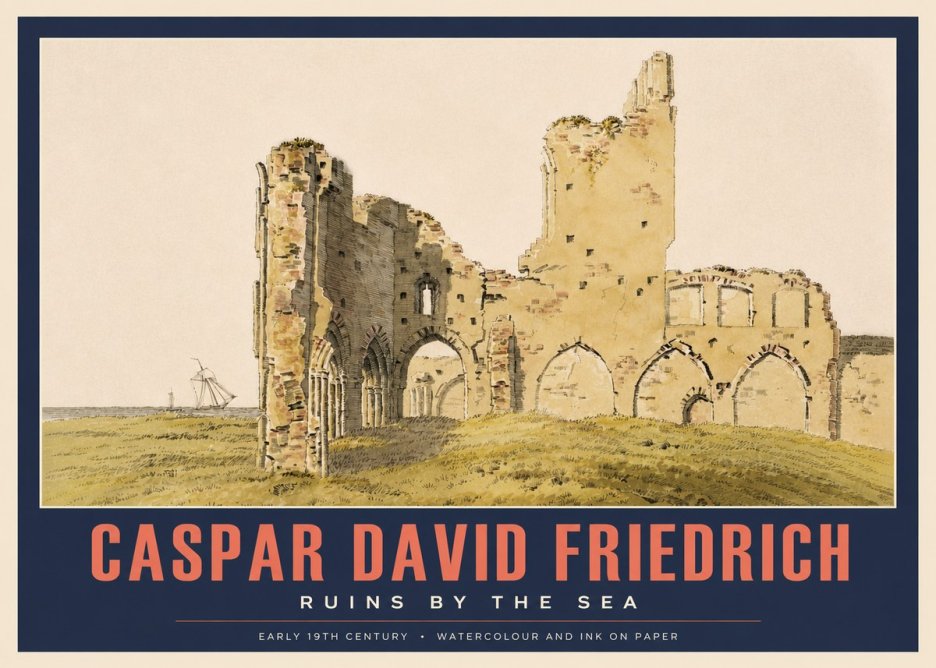 Caspar David Friedrich Ruins by the Sea No3 - Plakát