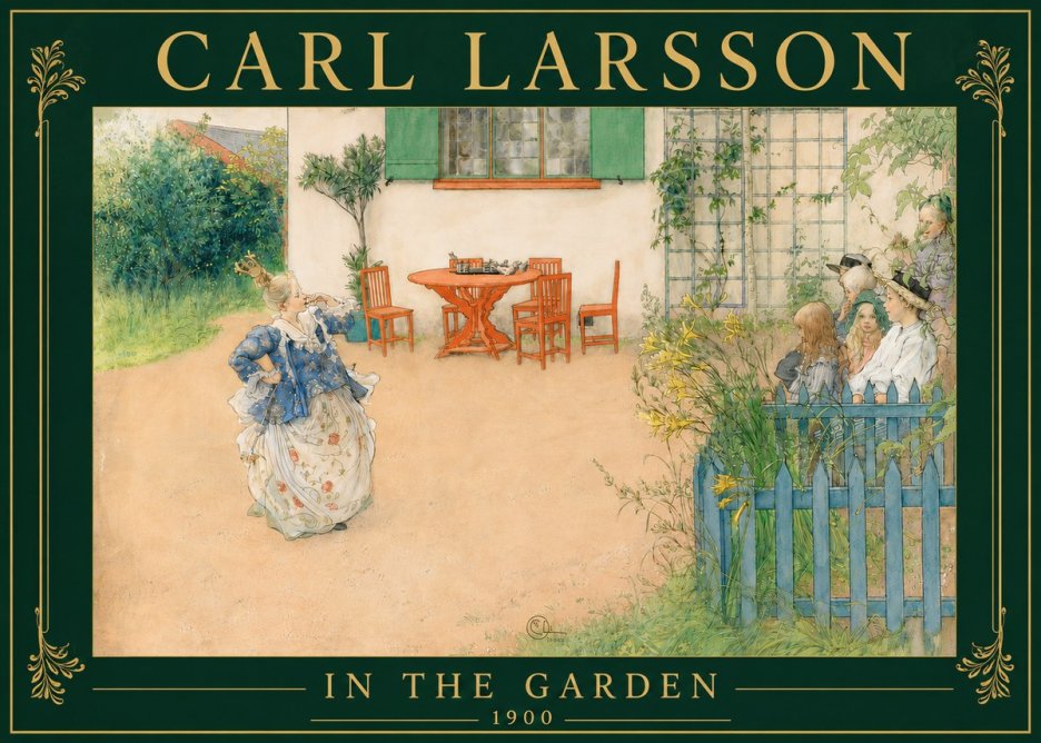 Carl Larsson In the Garden No6 - Plakát