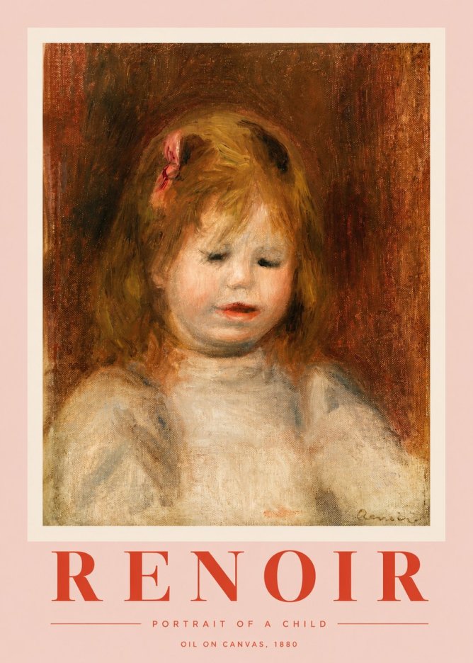 Renoir Portrait of a Child I No2 - Plakát