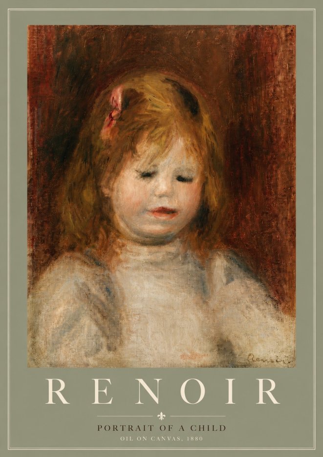 Renoir Portrait of a Child I No4 - Plakát