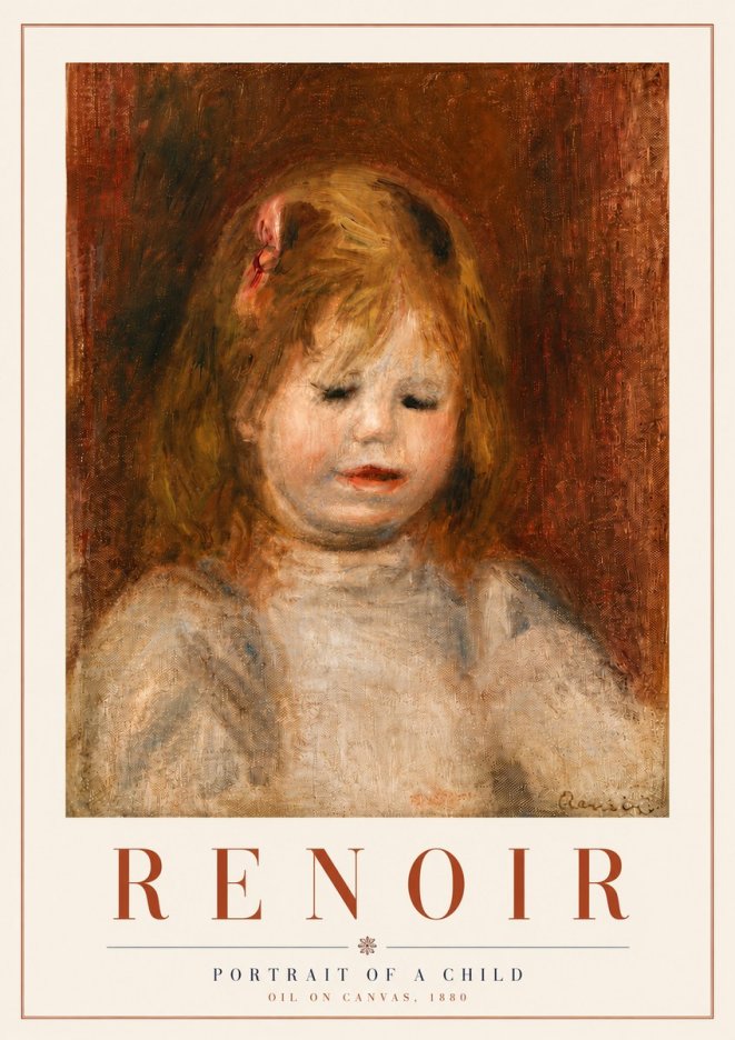 Renoir Portrait of a Child I No5 - Plakát