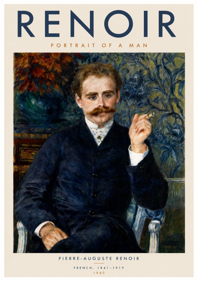 Renoir Portrait of a Man No6 - Plakát