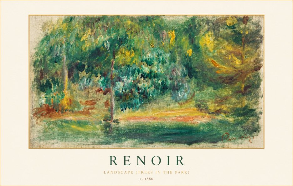 Renoir Landscape (Trees in the Park) No1 - Plakát