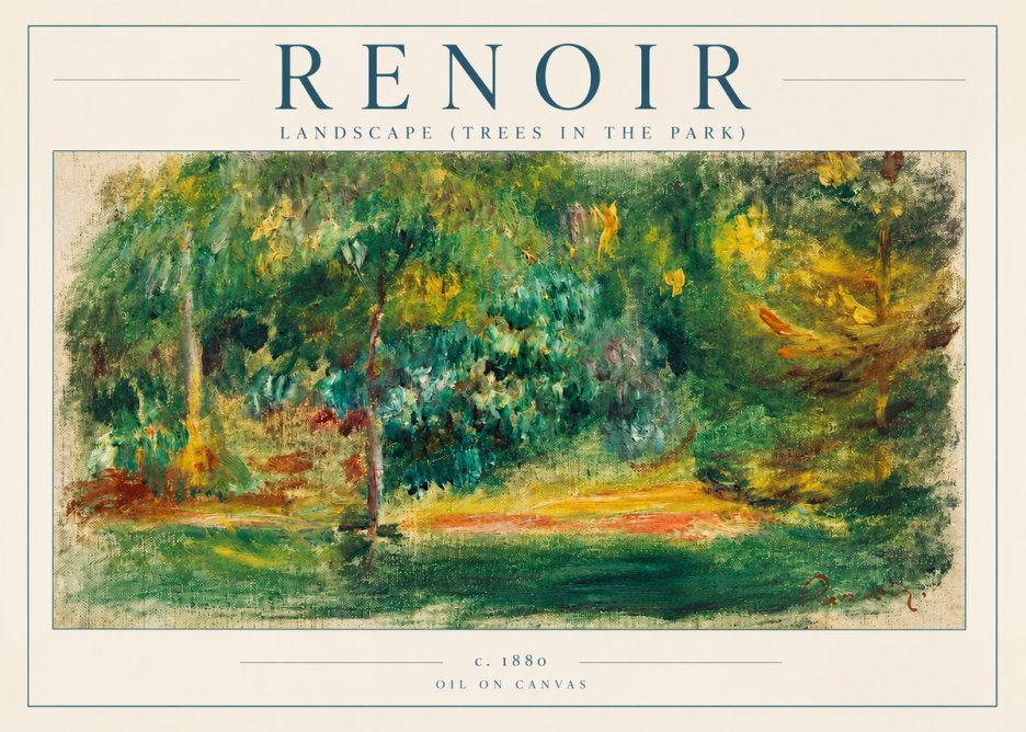 Renoir Landscape (Trees in the Park) No3 - Plakát