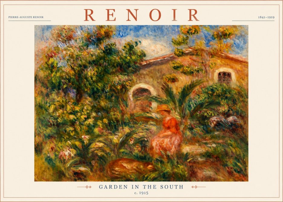 Renoir Garden in the South No3 - Plakát
