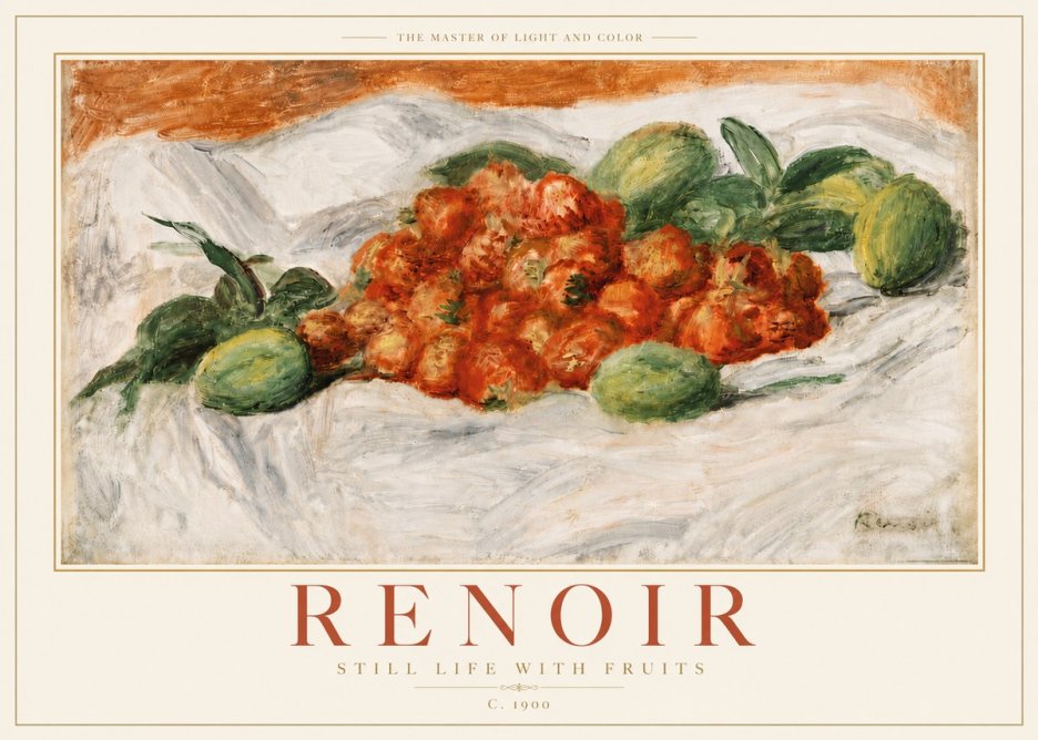 Renoir Still Life with Fruits No5 - Plakát
