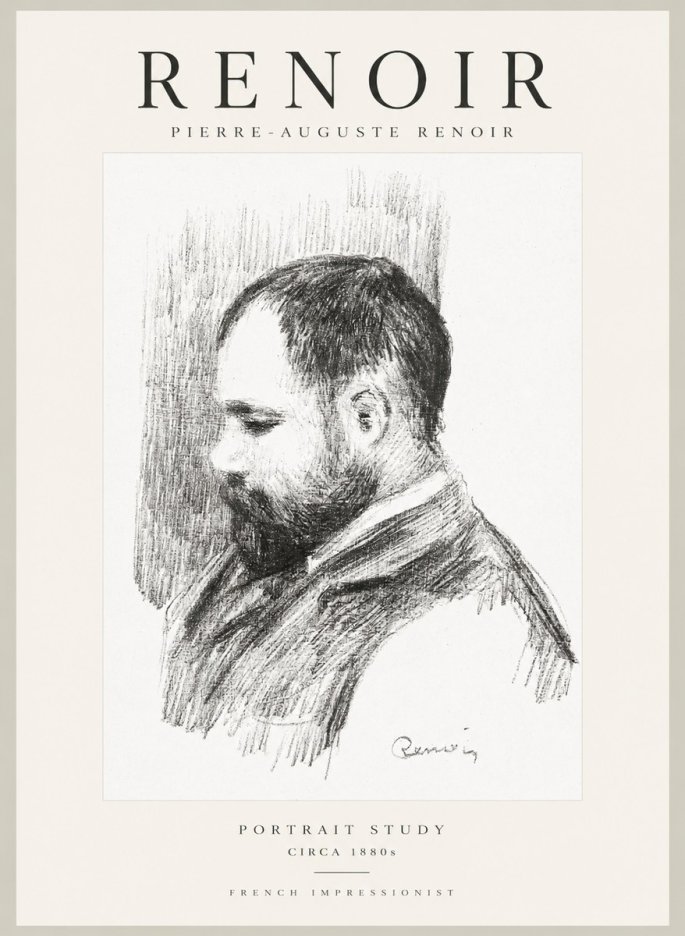 Renoir Portrait Study I No1 - Plakát