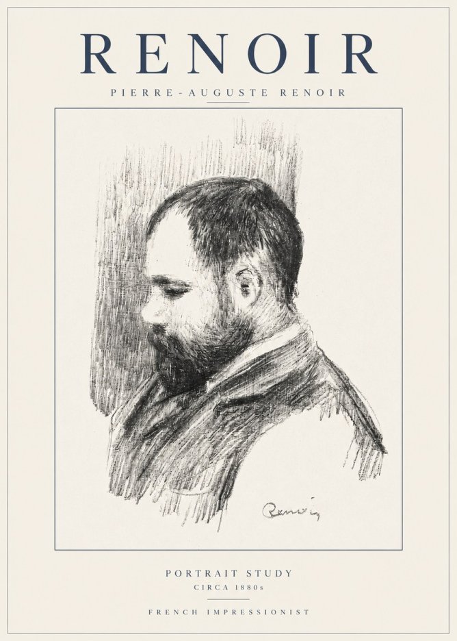 Renoir Portrait Study I No4 - Plakát