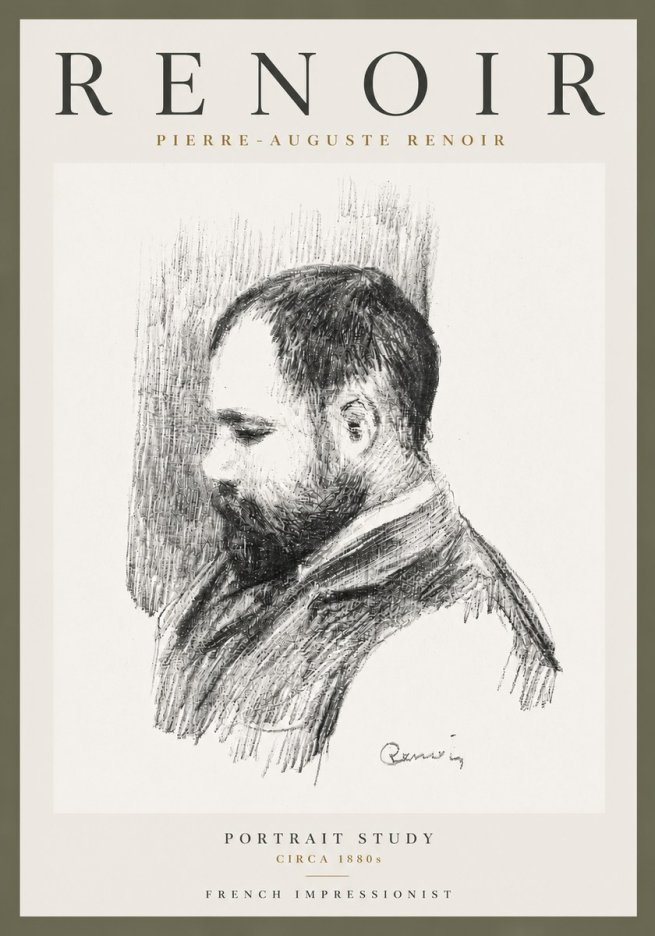 Renoir Portrait Study I No5 - Plakát