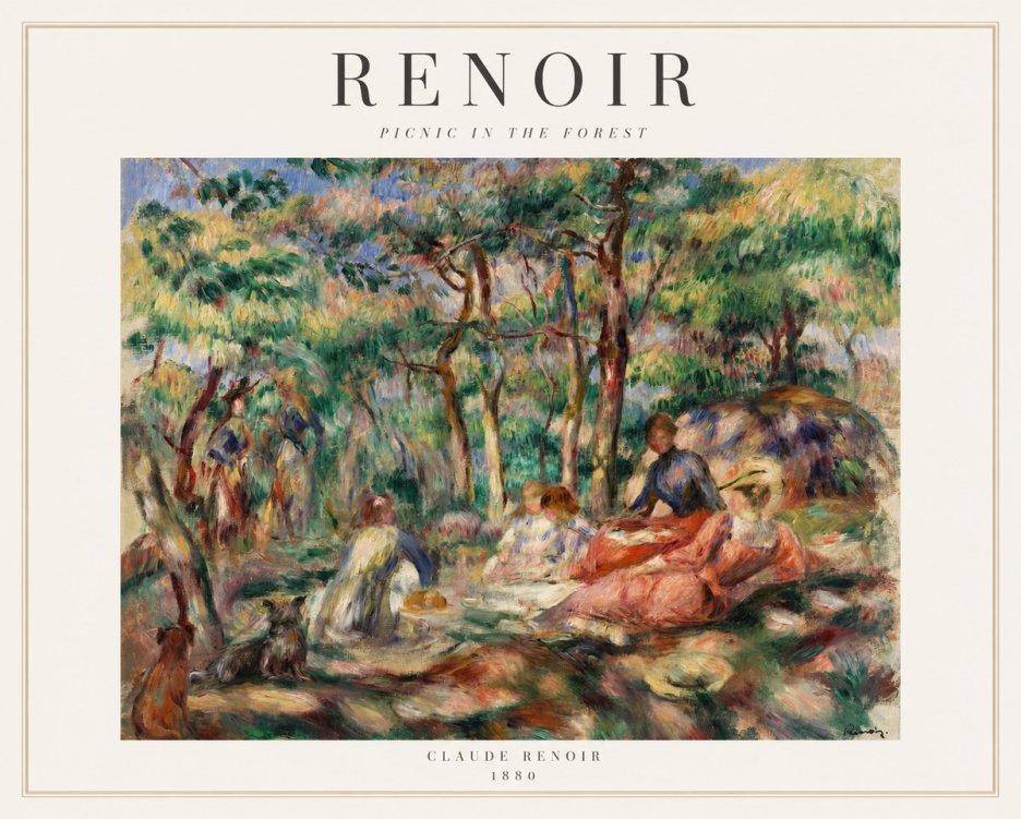 Renoir Picnic in the Forest No1 - Plakát