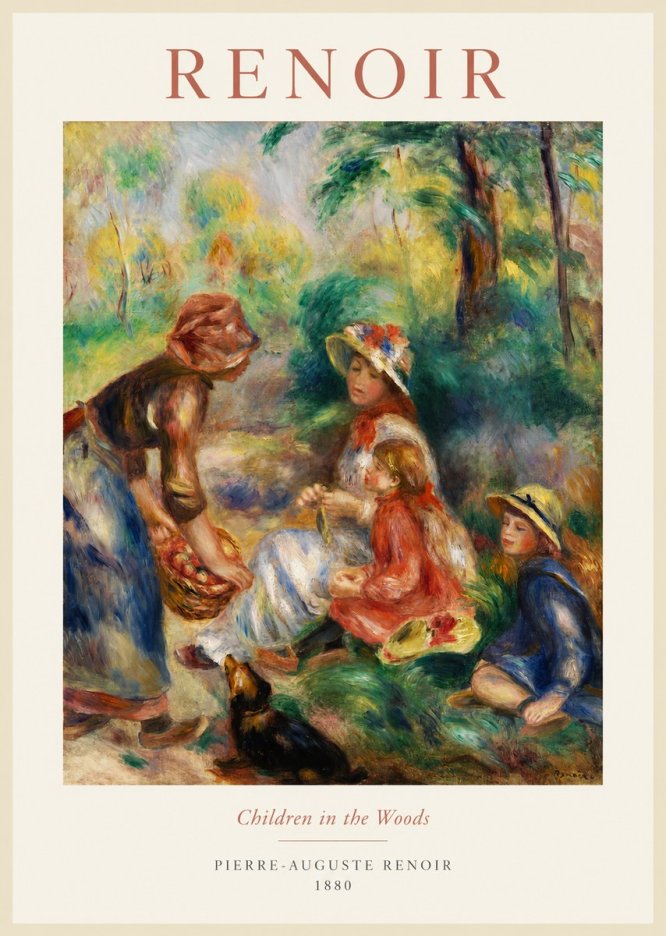 Renoir Children in the Woods No1 - Plakát