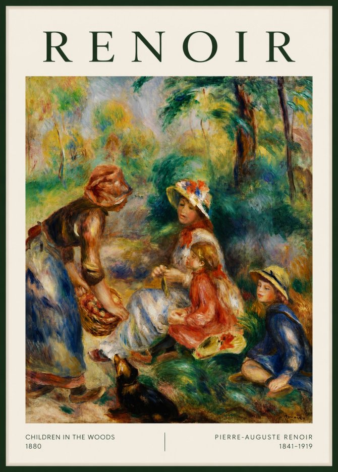 Renoir Children in the Woods No3 - Plakát