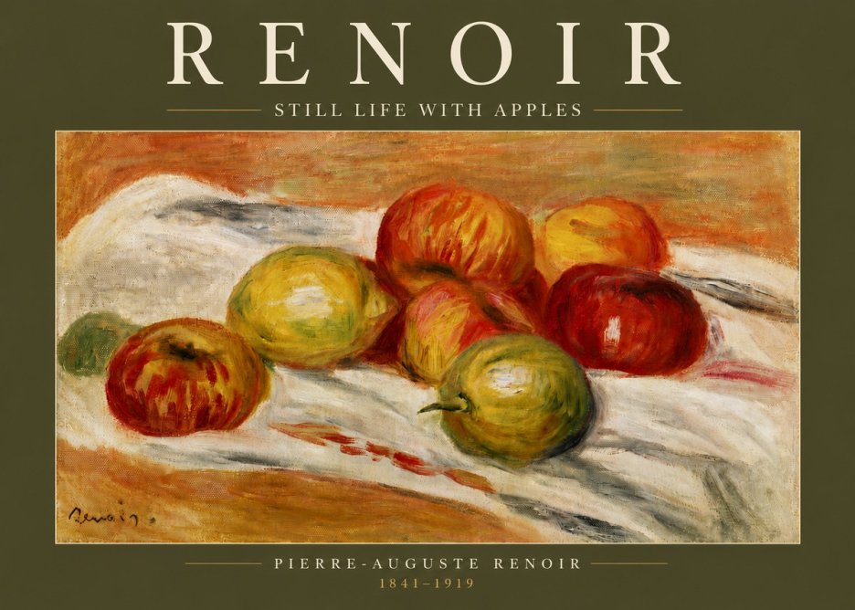 Renoir Still Life with Apples No4 - Plakát