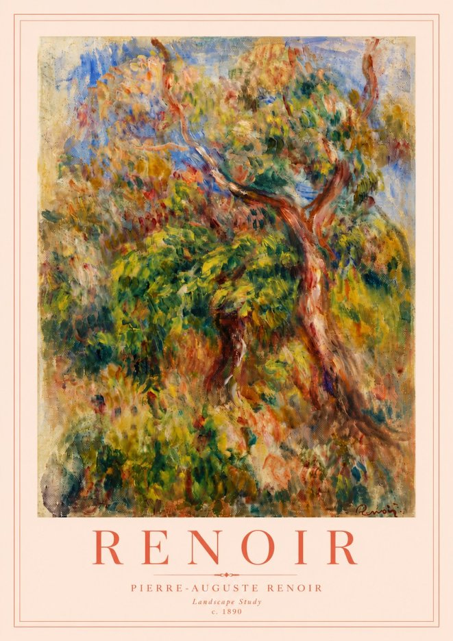 Renoir Landscape Study No6 - Plakát