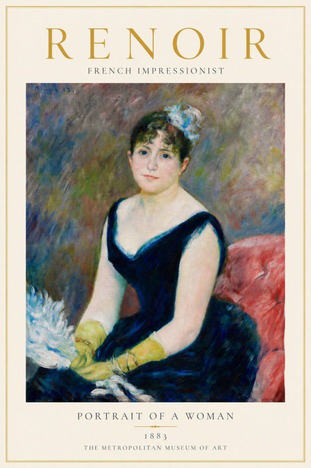 Renoir Portrait of a Woman No5 - Plakát