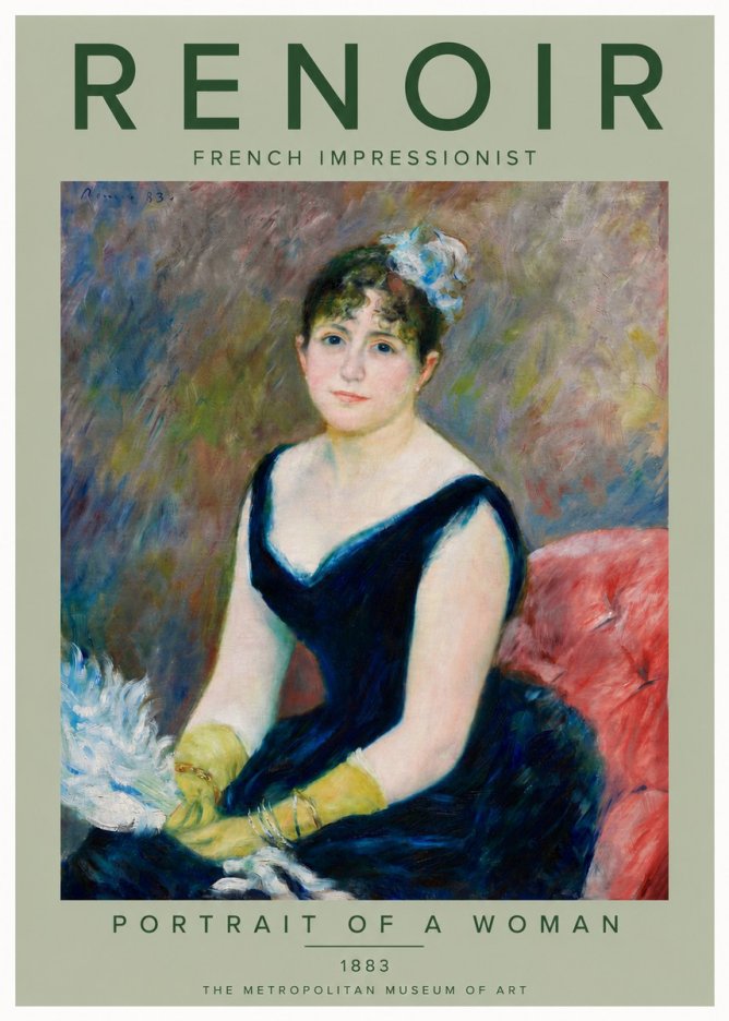Renoir Portrait of a Woman No6 - Plakát