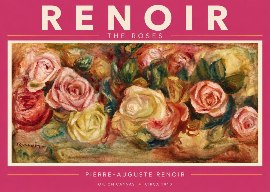 Renoir The Roses No3 - Plakát